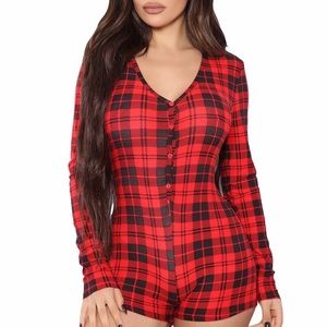 Plaid onesie